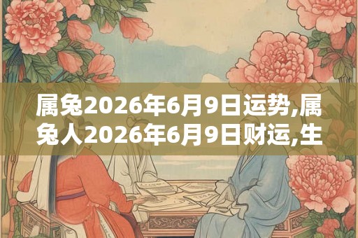 属兔2026年6月9日运势,属兔人2026年6月9日财运,生肖兔2026年6月9日运势