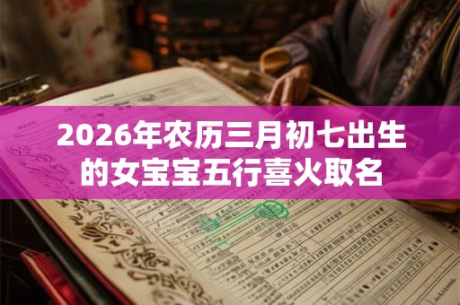 2026年农历三月初七出生的女宝宝五行喜火取名