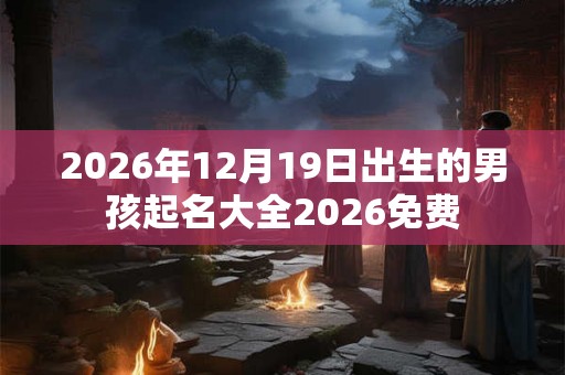 2026年12月19日出生的男孩起名大全2026免费 2026年12月19日出生的男孩起名大全2026免费