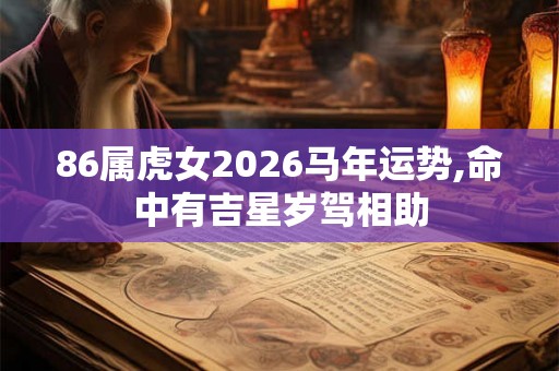 86属虎女2026马年运势,命中有吉星岁驾相助