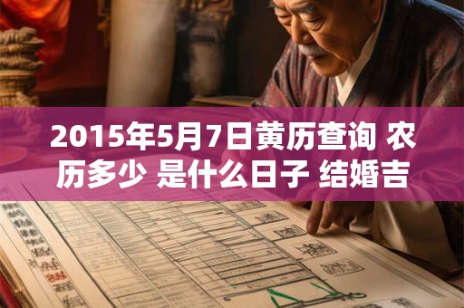 2015年5月7日黄历查询 农历多少 是什么日子 结婚吉时