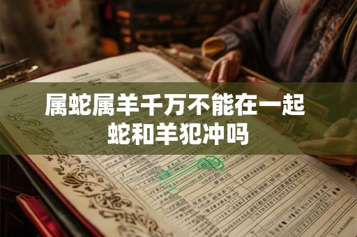属蛇属羊千万不能在一起 蛇和羊犯冲吗