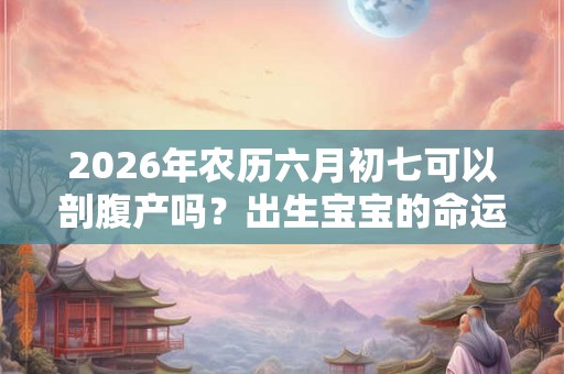 2026年农历六月初七可以剖腹产吗？出生宝宝的命运？