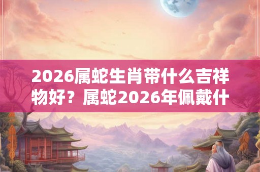 2026属蛇生肖带什么吉祥物好？属蛇2026年佩戴什么好？