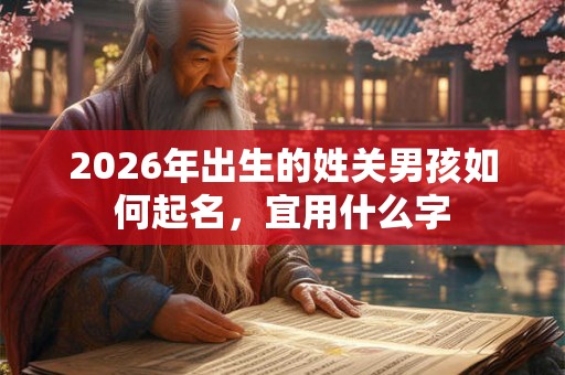 2026年出生的姓关男孩如何起名，宜用什么字