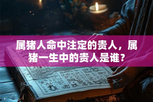 属猪人命中注定的贵人,属猪一生中的贵人是谁? 属猪人命中注定的贵人,属猪一生中的贵人是谁?