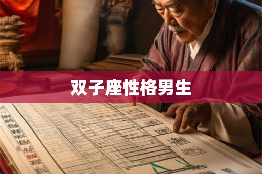双子座性格男生 双子座性格男生