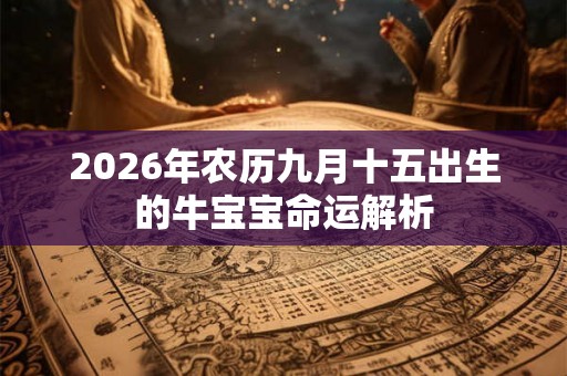 2026年农历九月十五出生的牛宝宝命运解析