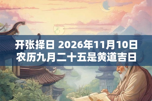 开张择日 2026年11月10日农历九月二十五是黄道吉日吗