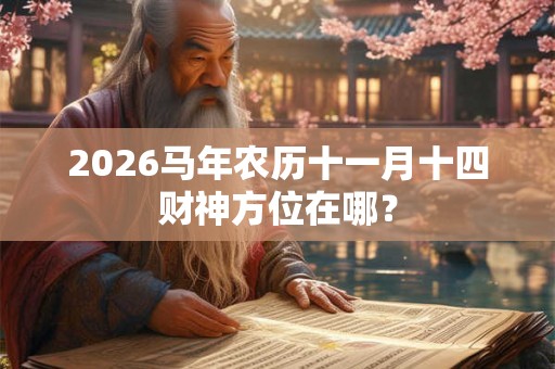 2026马年农历十一月十四财神方位在哪？
