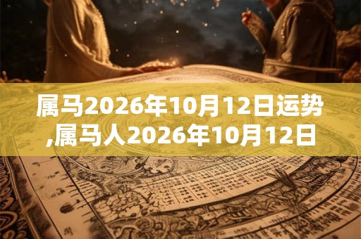 属马2026年10月12日运势,属马人2026年10月12日财运,生肖马2026年10月12日运势