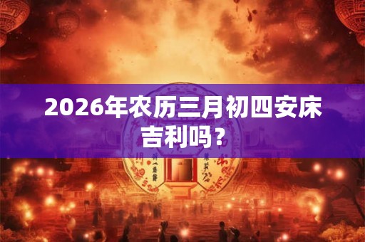 2026年农历三月初四安床吉利吗？