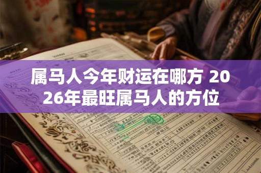 属马人今年财运在哪方 2026年最旺属马人的方位 属马人今年财运在哪方 2026年最旺属马人的方位