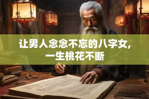 让男人念念不忘的八字女,一生桃花不断