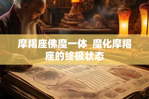 摩羯座佛魔一体  魔化摩羯座的终极状态