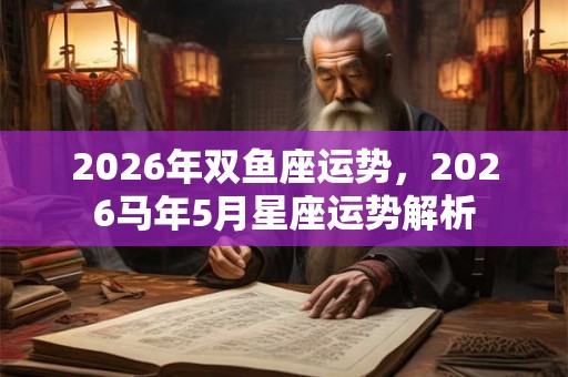 2026年双鱼座运势，2026马年5月星座运势解析