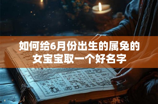 如何给6月份出生的属兔的女宝宝取一个好名字 如何给6月份出生的属兔的女宝宝取一个好名字