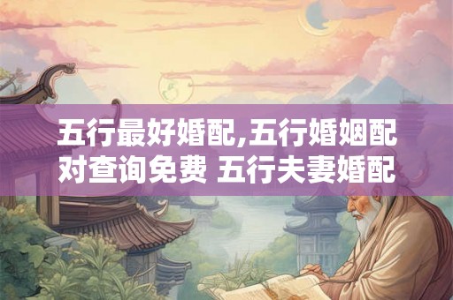 五行最好婚配,五行婚姻配对查询免费 五行夫妻婚配表