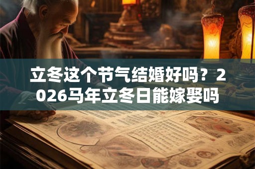 立冬这个节气结婚好吗?2026马年立冬日能嫁娶吗 立冬这个节气结婚好吗?2026马年立冬日能嫁娶吗