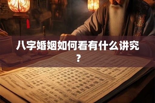 八字婚姻如何看有什么讲究？