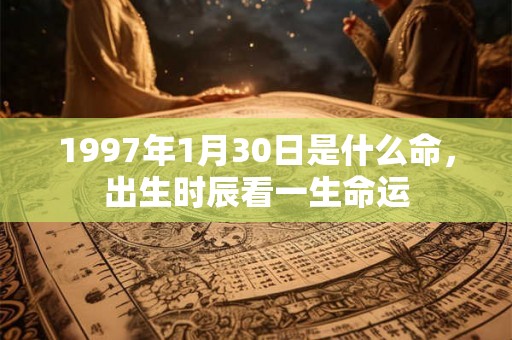 1997年1月30日是什么命，出生时辰看一生命运