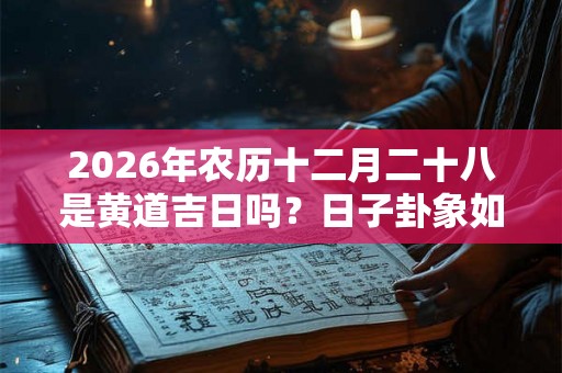 2026年农历十二月二十八是黄道吉日吗？日子卦象如何？