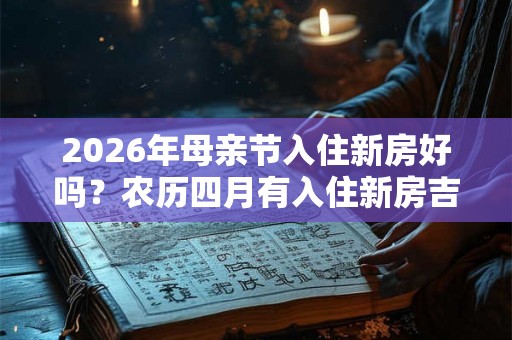 2026年母亲节入住新房好吗？农历四月有入住新房吉日吗？