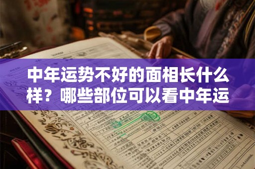 中年运势不好的面相长什么样？哪些部位可以看中年运势？