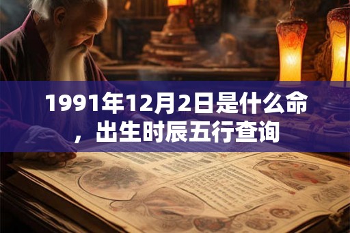 1991年12月2日是什么命，出生时辰五行查询