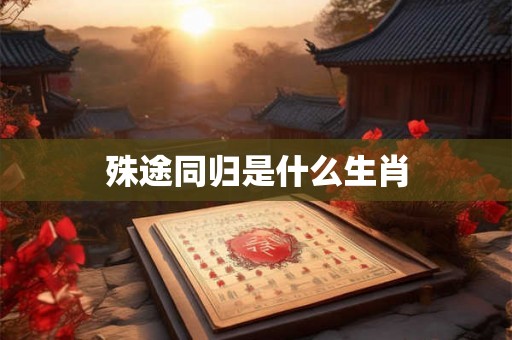 殊途同归是什么生肖