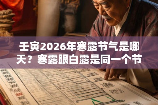 壬寅2026年寒露节气是哪天？寒露跟白露是同一个节气吗？