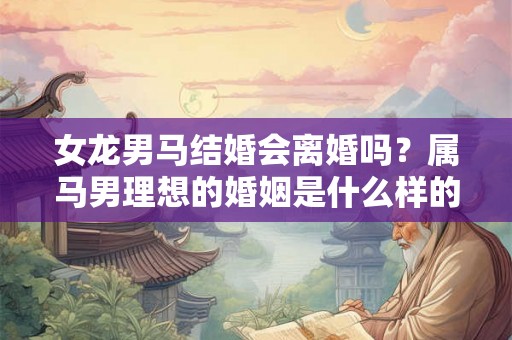 女龙男马结婚会离婚吗？属马男理想的婚姻是什么样的？