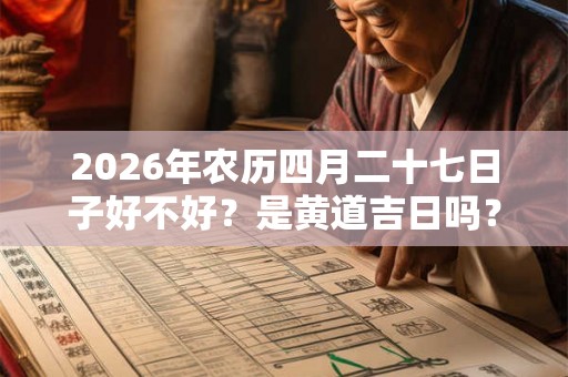 2026年农历四月二十七日子好不好?是黄道吉日吗? 2026年农历四月二十七日子好不好?是黄道吉日吗?