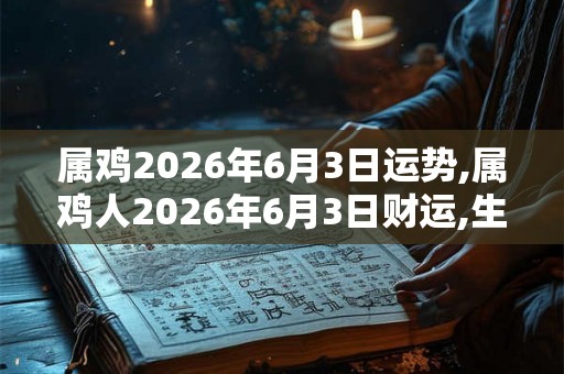 属鸡2026年6月3日运势,属鸡人2026年6月3日财运,生肖鸡2026年6月3日运势