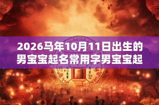 2026马年10月11日出生的男宝宝起名常用字男宝宝起名