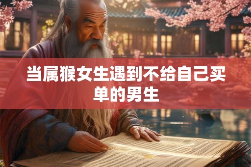 当属猴女生遇到不给自己买单的男生