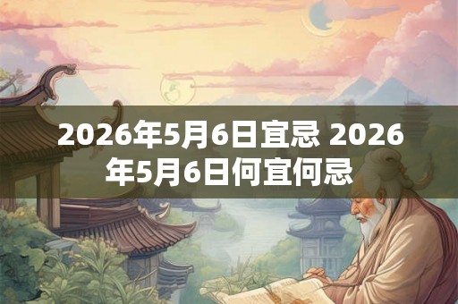 2026年5月6日宜忌 2026年5月6日何宜何忌 2026年5月6日宜忌 2026年5月6日何宜何忌