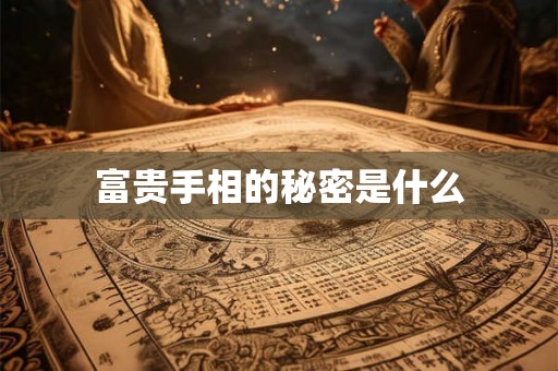 富贵手相的秘密是什么 富贵手相的秘密是什么
