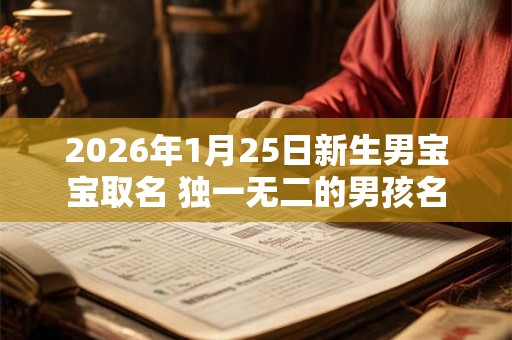 2026年1月25日新生男宝宝取名 独一无二的男孩名