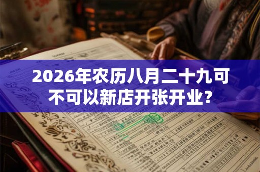 2026年农历八月二十九可不可以新店开张开业？