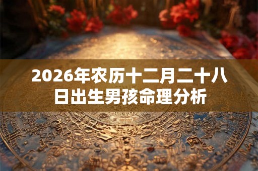 2026年农历十二月二十八日出生男孩命理分析