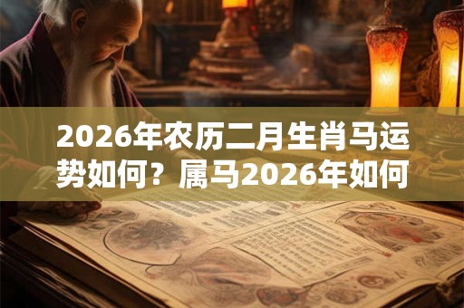2026年农历二月生肖马运势如何？属马2026年如何转运？