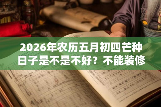 2026年农历五月初四芒种日子是不是不好？不能装修动土吗？