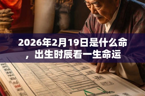 2026年2月19日是什么命，出生时辰看一生命运
