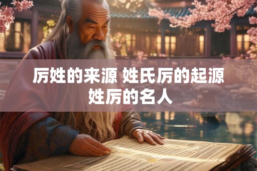 厉姓的来源 姓氏厉的起源 姓厉的名人