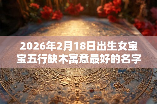 2026年2月18日出生女宝宝五行缺木寓意最好的名字