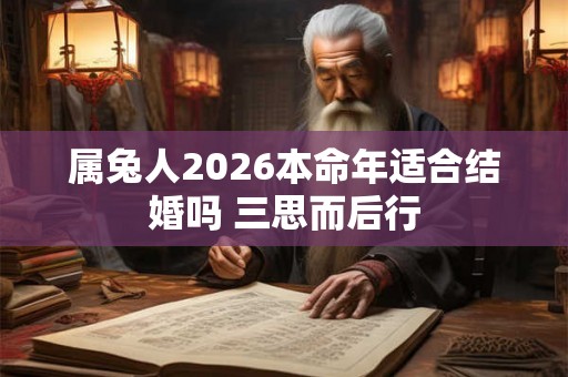 属兔人2026本命年适合结婚吗 三思而后行