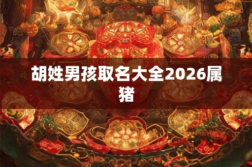 胡姓男孩取名大全2026属猪