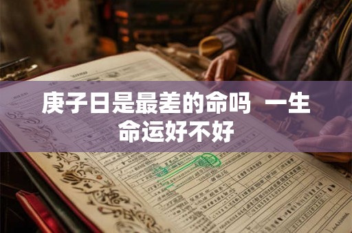 庚子日是最差的命吗  一生命运好不好