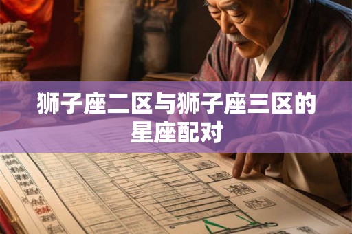 狮子座二区与狮子座三区的星座配对